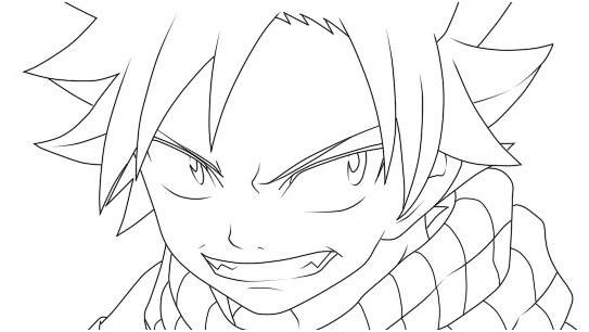 fairy tail natsu coloring pages sketch templates