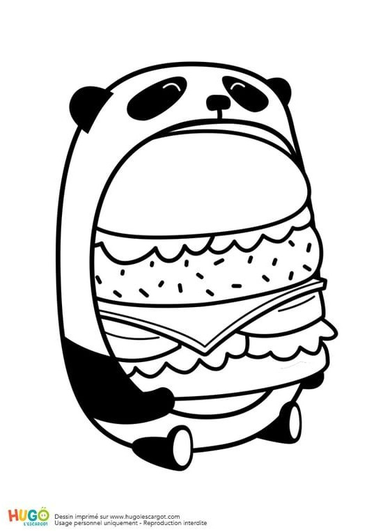 fille panda kawaii dessin
