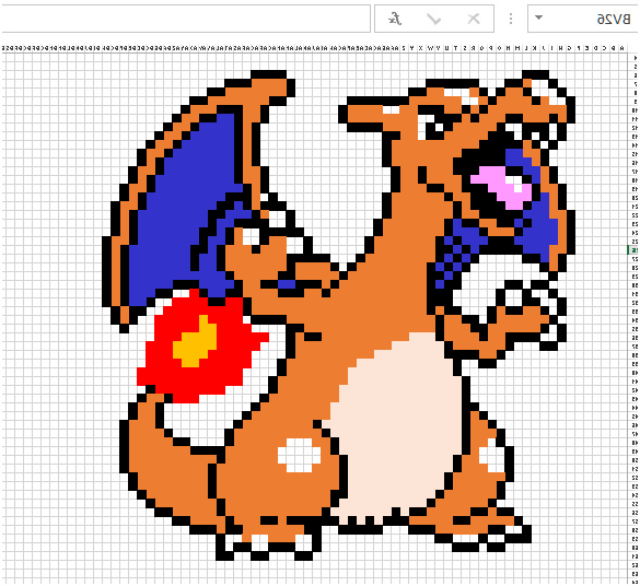 coloriage pixel pokemon