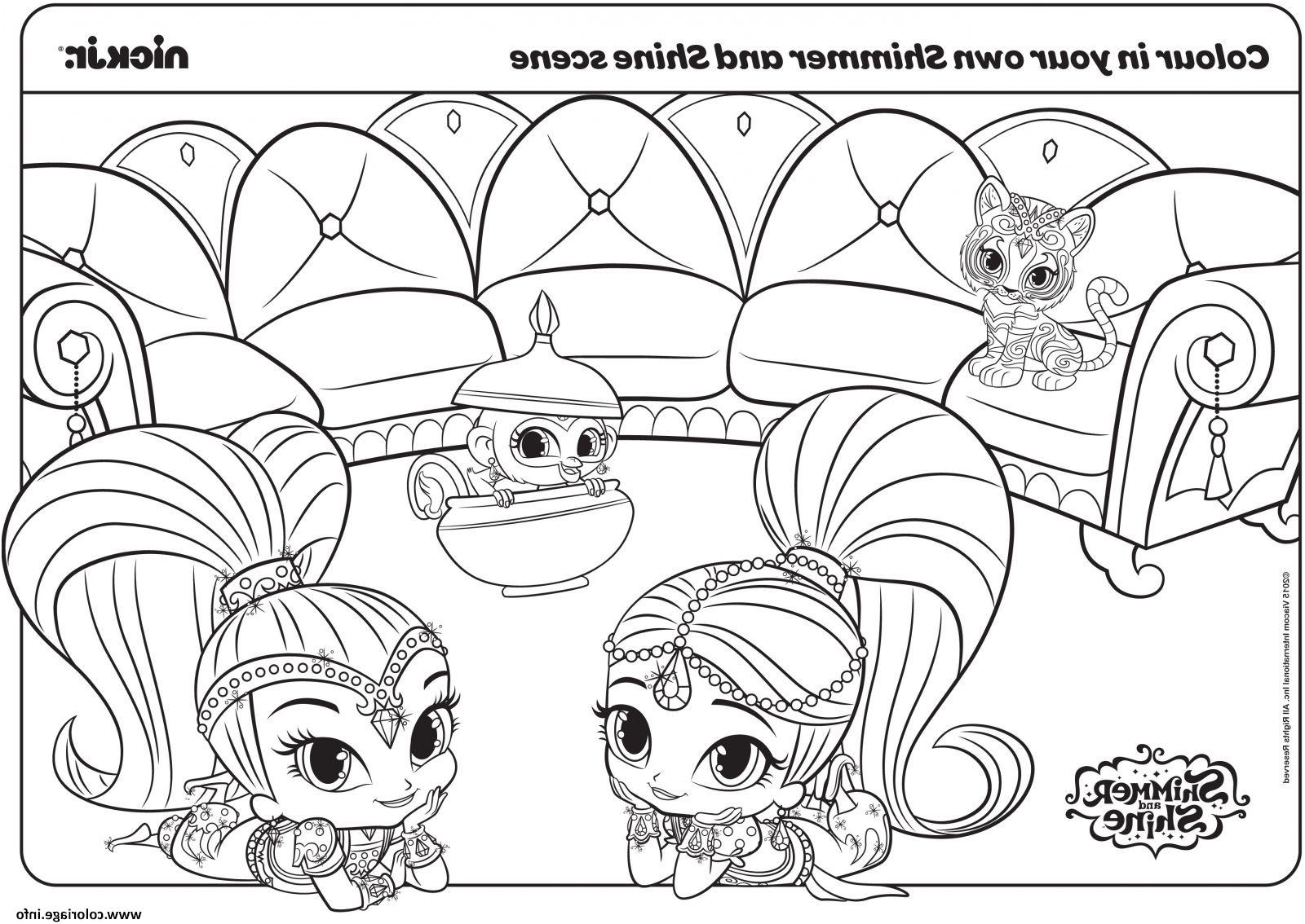 new shimmer et shine coloriage