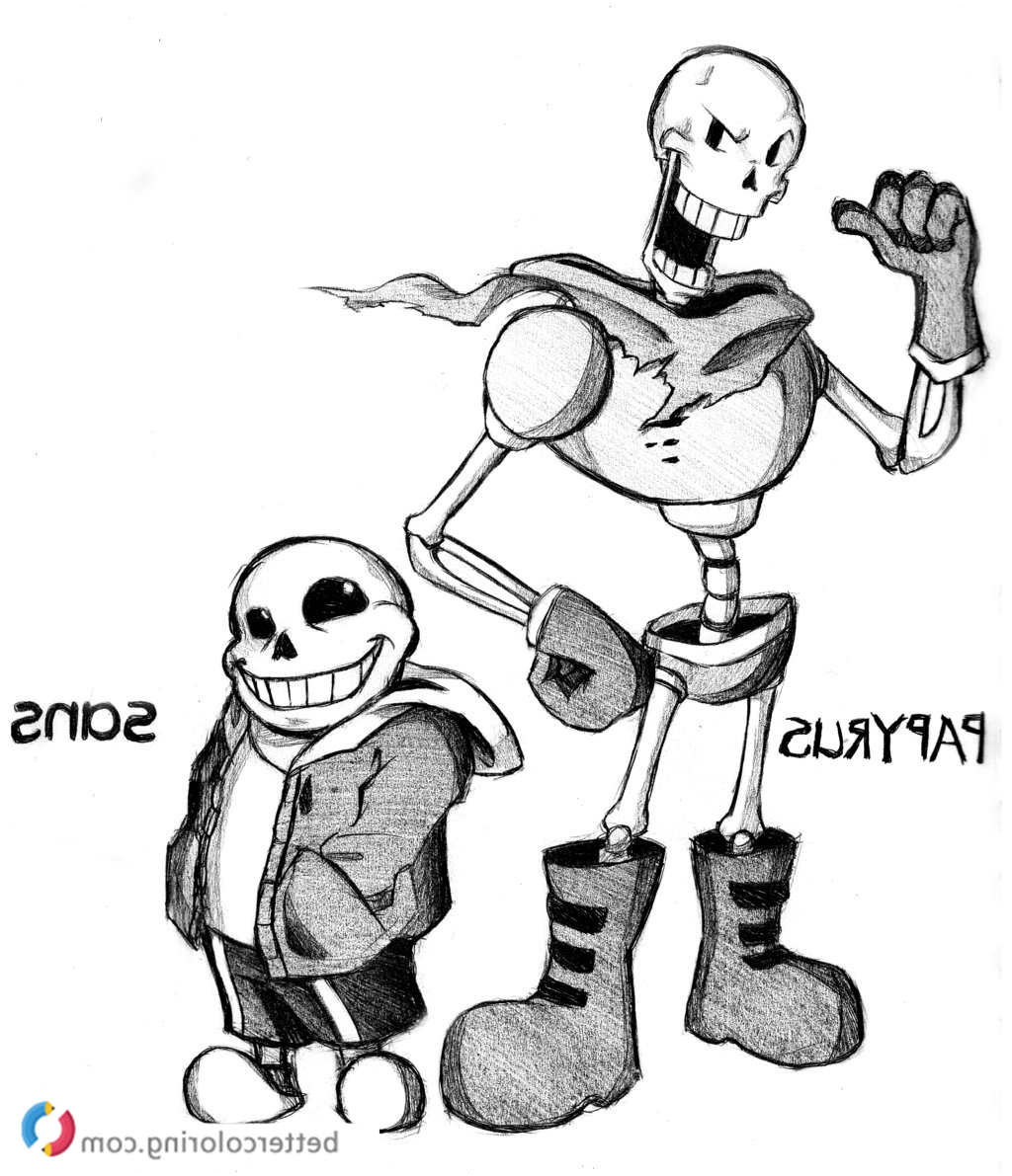 undertale coloring pages skelebros by smudgeandfrank