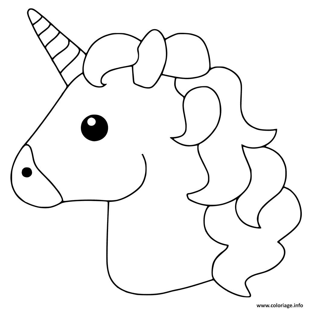 coloriage licorne magique beau image coloriage unicorn emoji dessin imprimer for grandkids