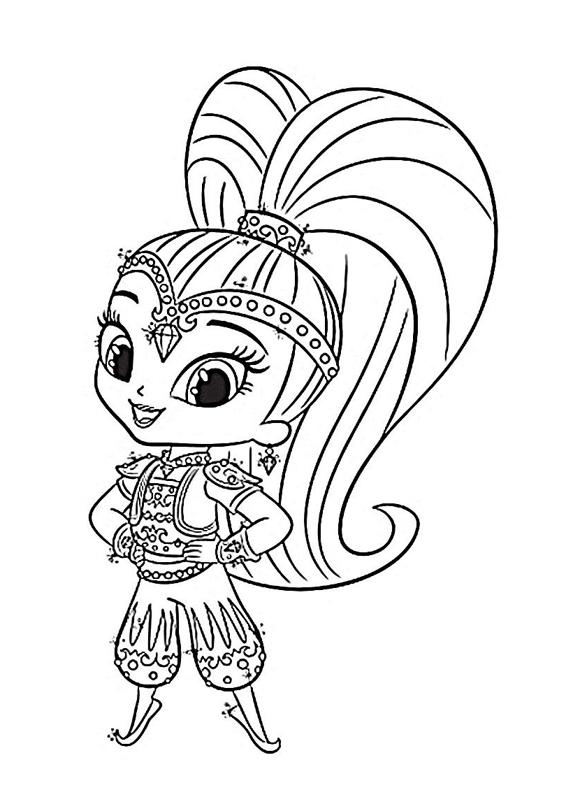 genial coloriage shimmer et shine