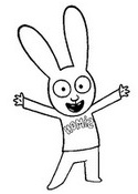 dibujos para colorear 1081 es simon conejo