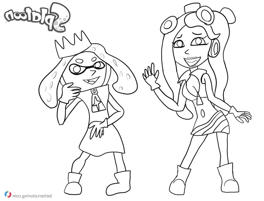 splatoon coloring pages splatoon 2 pearl and marina sketch art