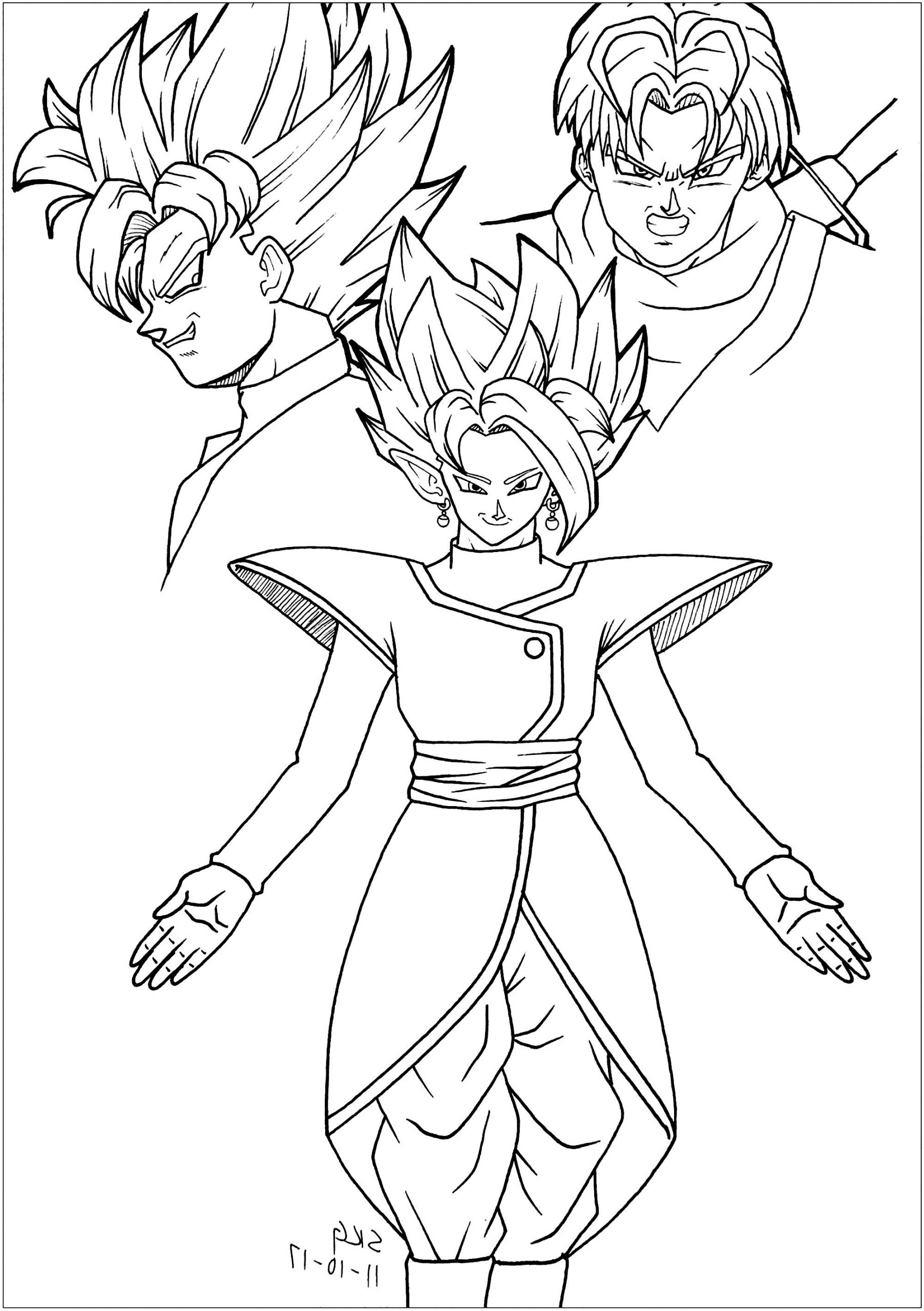 best goku black coloring pages