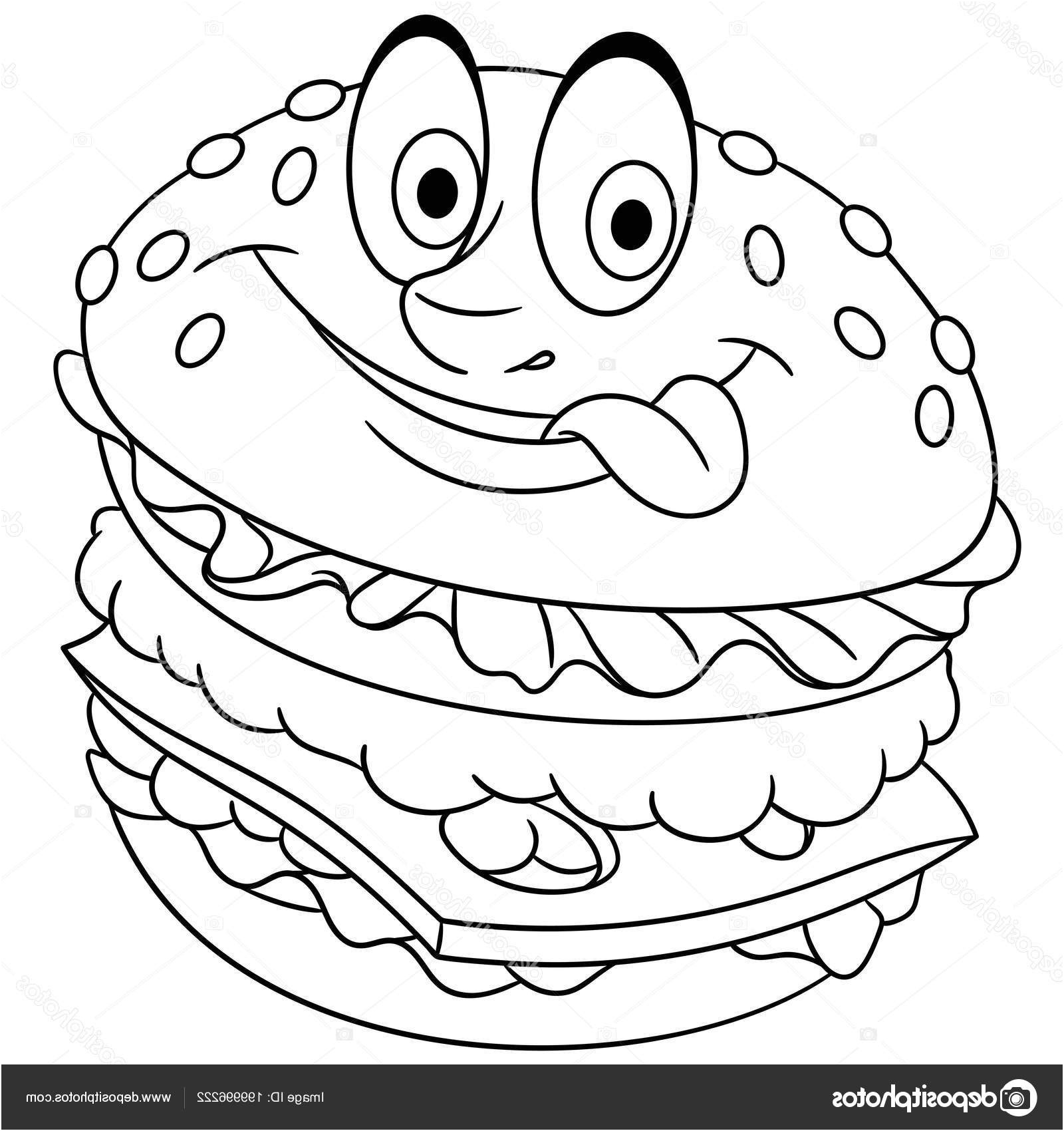 11 brillant coloriage de hamburger image
