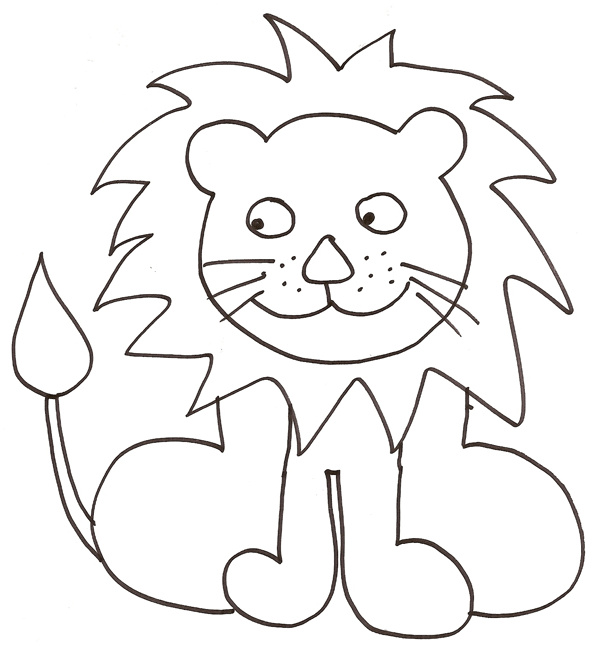 dessin de lion facile