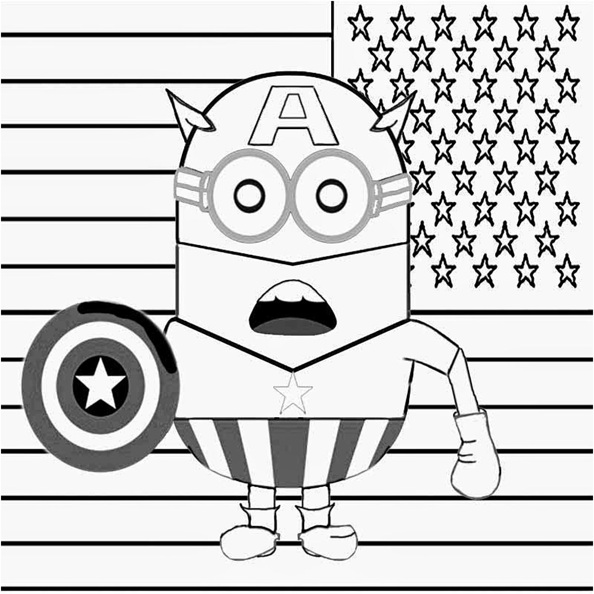 image=minions coloriage minion captain america 1