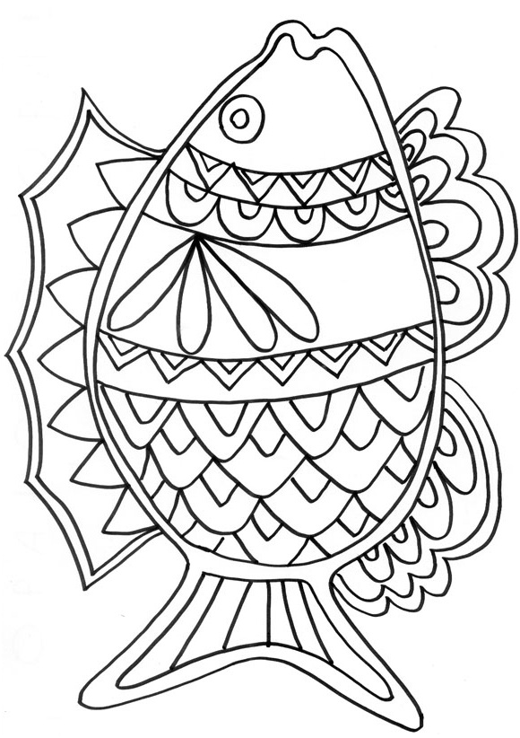 coloriages poissons avril