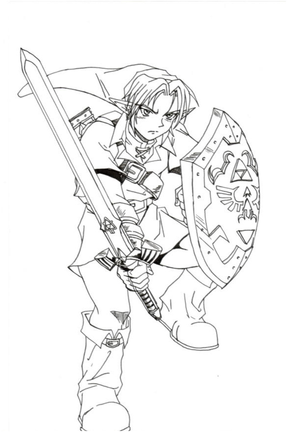 Coloriage Zelda Link Élégant Zelda Twilight Princess Coloring Pages Coloring Pages