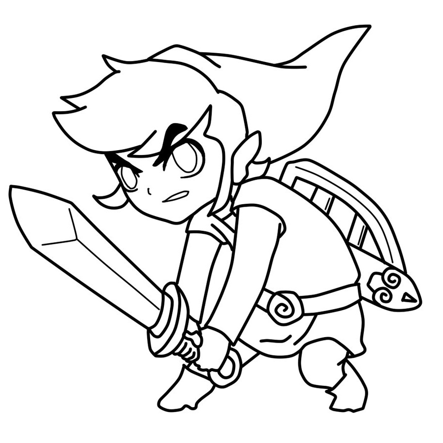 Coloriage Zelda Link Génial Zelda Coloring Pages
