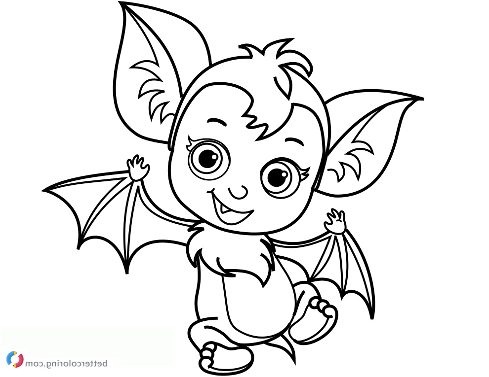 cute vampirina coloring pages batty